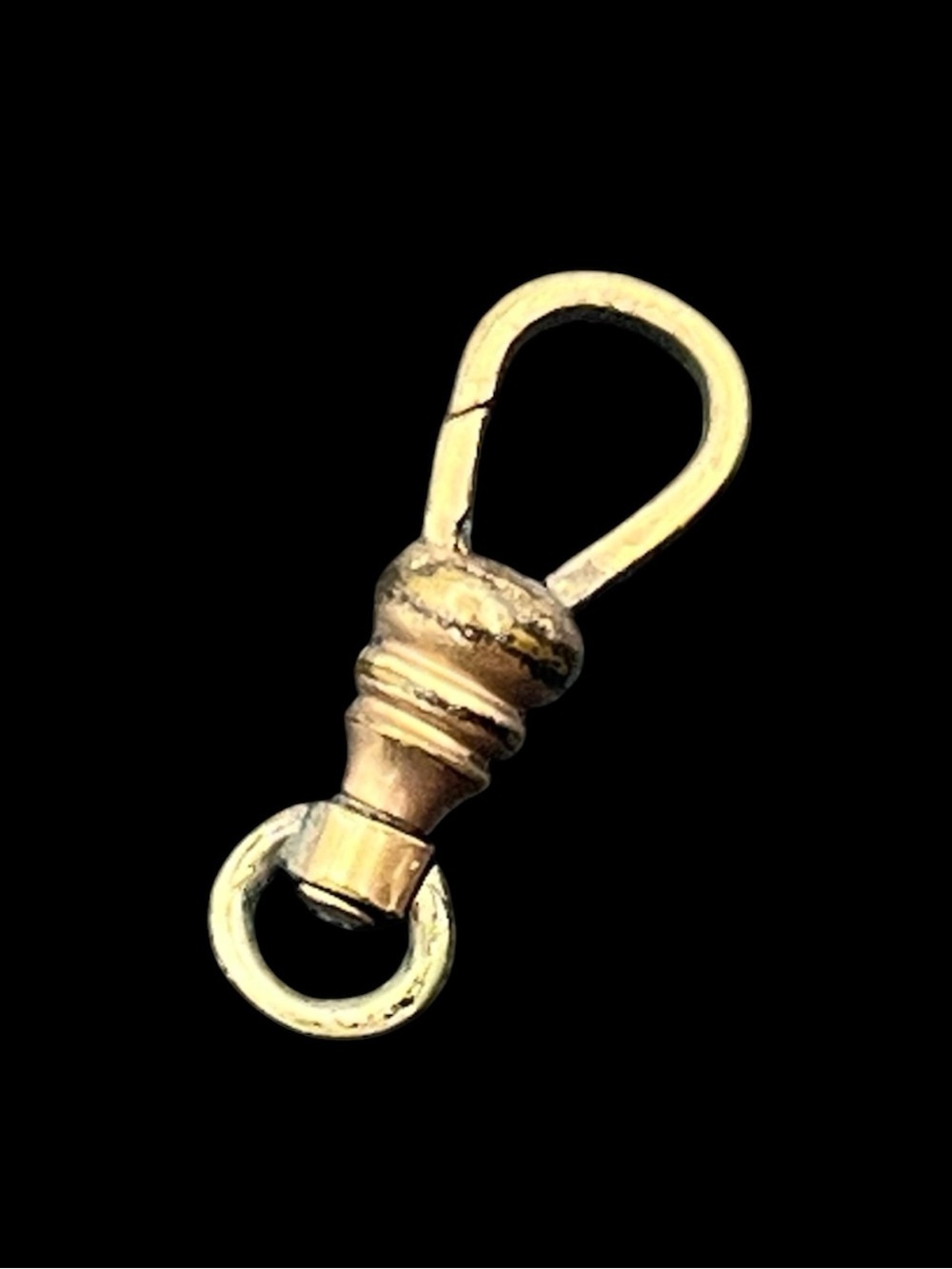 Hayward Victorian gold tone swivel Albert  dog clip pendant for watch chain